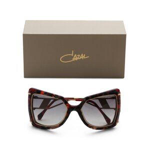 CAZAL BLACK/RED 55mm Square Sunglasses